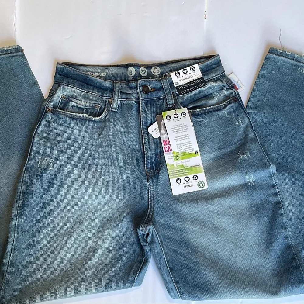 90’s Mom Jean 3/26 blue denim vintage revival super high rise size 3 / 26